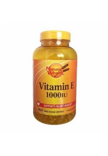 Vitamin E - 1000 Iu 200 Softgels Natural Wealth