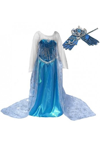 Disfraz Vestido Largo Elsa Frozen
