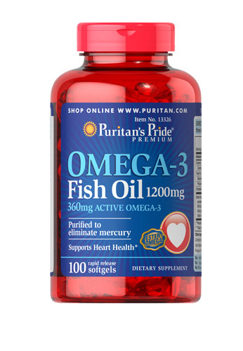 Aceite de pescado con Omega-3, 1200 mg