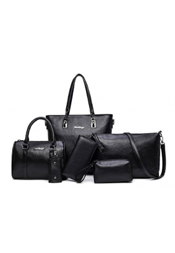 seis piezas Bolsa para mujer bolso + Bolsa de hombro + Messenger Bag + Bolsa de cuerpo cruzada + Wallet + bolsa de clave
