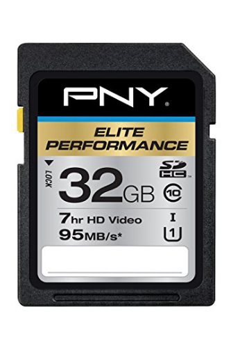 PNY Elite Performance de alta velocidad SDHC Clase, Negro