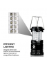 Etekcity portátil para uso en exteriores LED linterna de camping con 6 pilas AA, plegable, Negro, 2 count