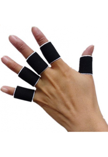 Bandas de férula para dedos Guardia vendaje deportes Apoyo 10pcs/set negro