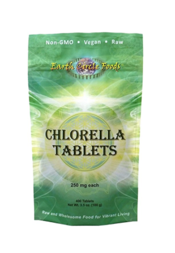 Earth Circle Organics Earth Circle Foods Chlorella Tabletas, 250 mg, 400 Tabletas
