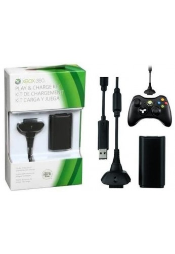 Kit Carga Y Juega Xbox 360 + 4800 Ni-mh Cargador
