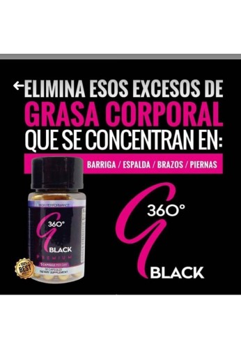 G360 Black Termogenico Y Supresor De Apetito